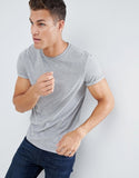 T-shirt with roll sleeve in grey