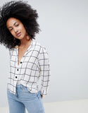Check Button Through Shirt