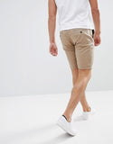 Skinny Chino Shorts In Stone