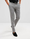 Skinny Smart Trousers In Grey
