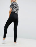 High Waist skinny jeans in clean black