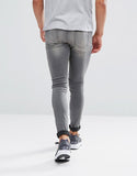 Extreme Super Skinny Jeans Light Wash Grey