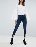 Split Front Skinny Jeans