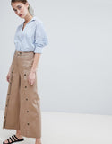 Wide Leg trousers with button front