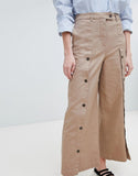 Wide Leg trousers with button front
