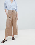 Wide Leg trousers with button front