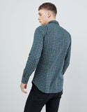 Slim Fit check shirt in green