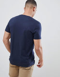T-shirt with v neck in navy