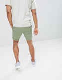 Skinny Chino shorts in sage green