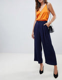 Textured Wide Leg Trouser