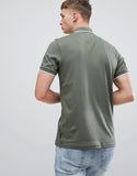 Cotton Tipped collar polo shirt