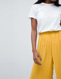 Tailored easy elasticated waist soft culottes